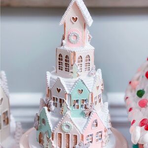 Pastel Gingerbread House Decor